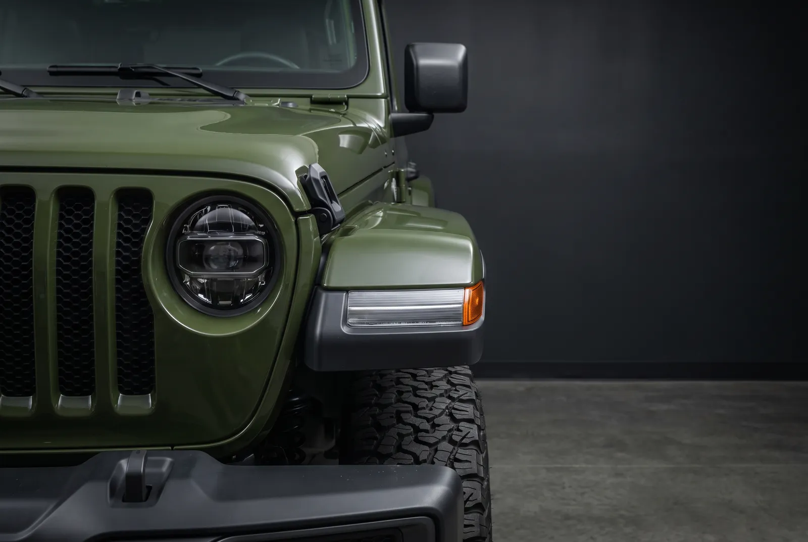 Detail van een Jeep