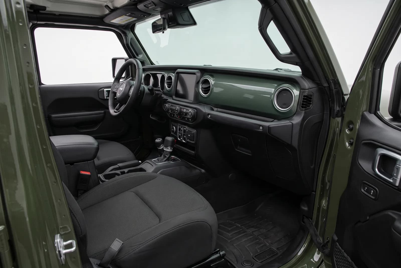 Interieur van een Jeep